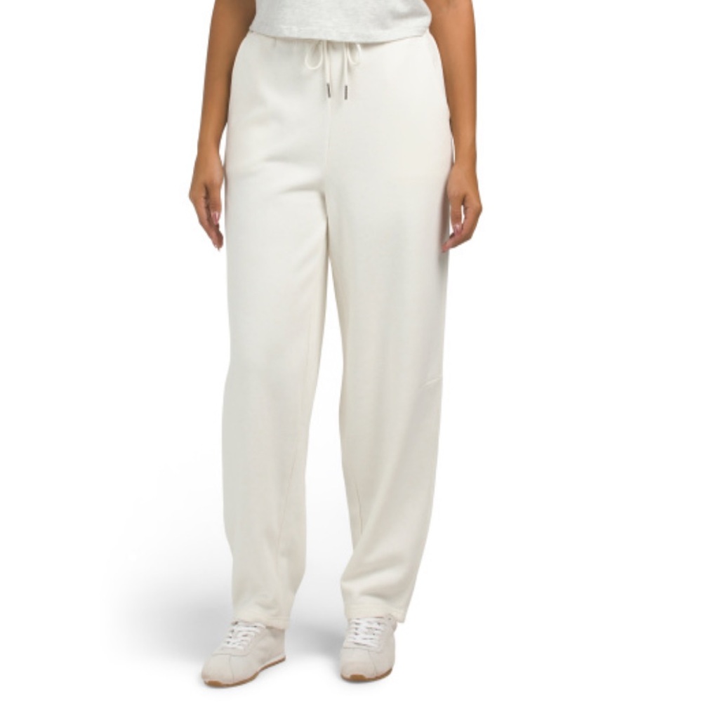 Yogalicious Cream Drawstring Track Pants